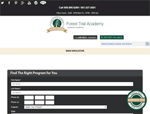 Tablet Screenshot of foresttrailacademy.com